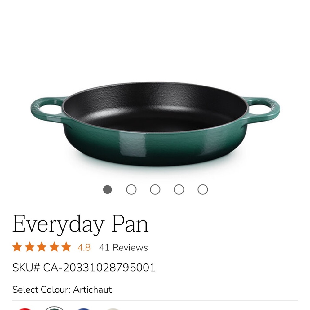 New in box Le Creuset Everyday pan cast iron